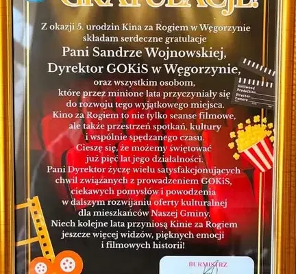Kino za Rogiem w Węgorzynie świętuje 5-lecie działalności