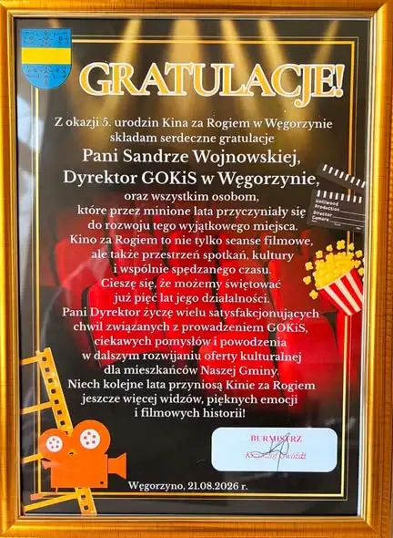 Kino za Rogiem w Węgorzynie świętuje 5-lecie działalności