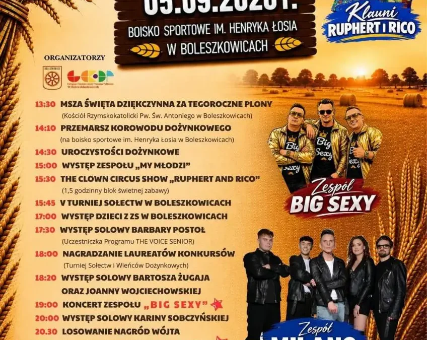 Dożynki Gminne w Boleszkowicach – święto plonów nad Odrą