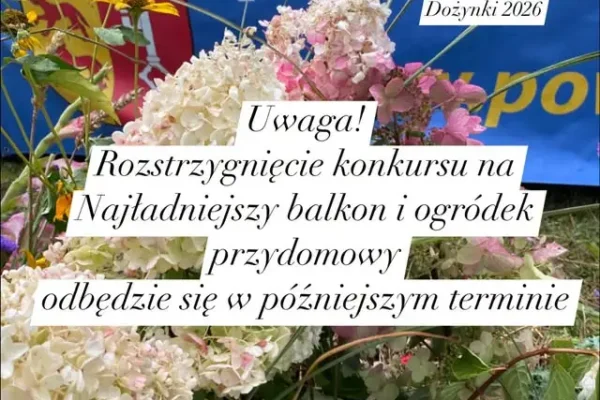 Konkurs na najładniejszy balkon rozstrzygnięty później z powodu pogody