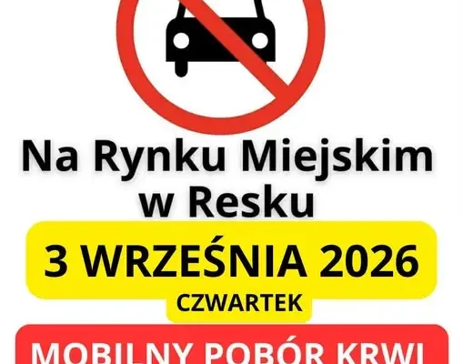 Resko: prośba o nieparkowanie na placu przy budynku – akcja poboru krwi