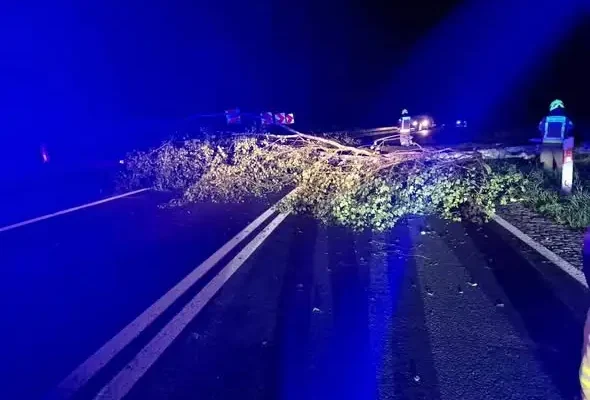 Silny wiatr i ulewy w gminie Węgorzyno – interwencje strażaków