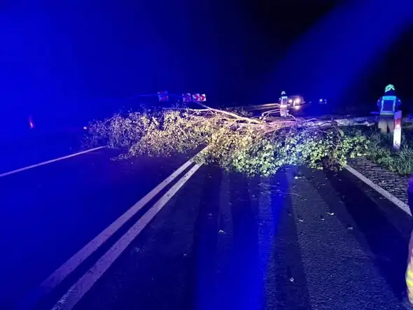 Silny wiatr i ulewy w gminie Węgorzyno – interwencje strażaków
