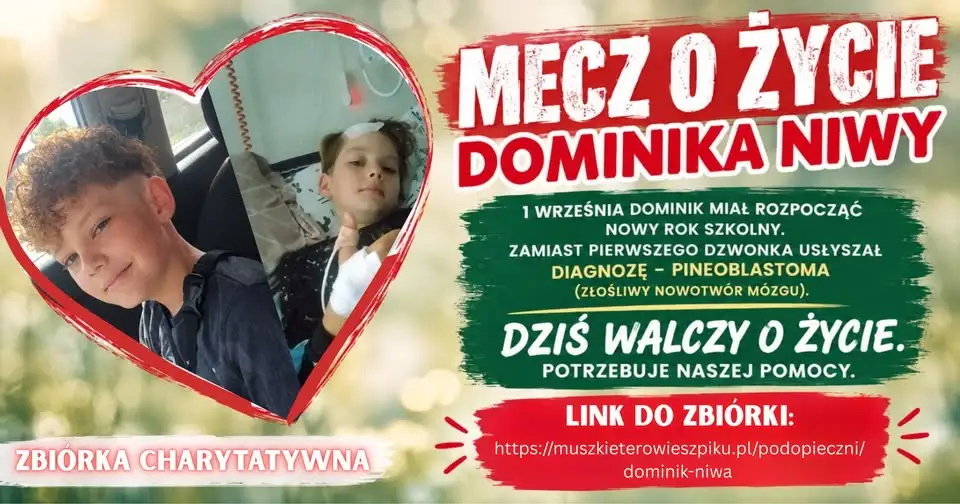 Pomoc dla 11-letniego Dominika z Łobza – trwa zbiórka na leczenie guza mózgu