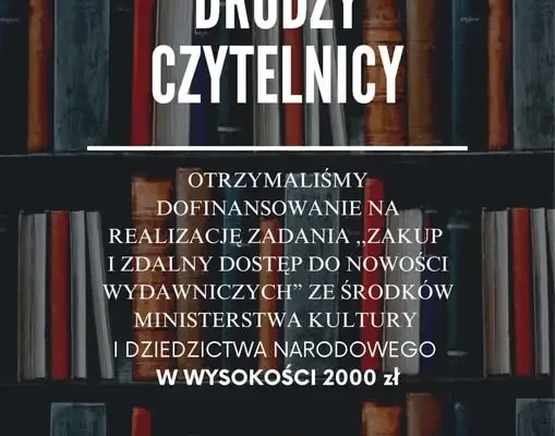 Biblioteka w Węgorzynie otrzymała 2000 zł na zakup nowości wydawniczych