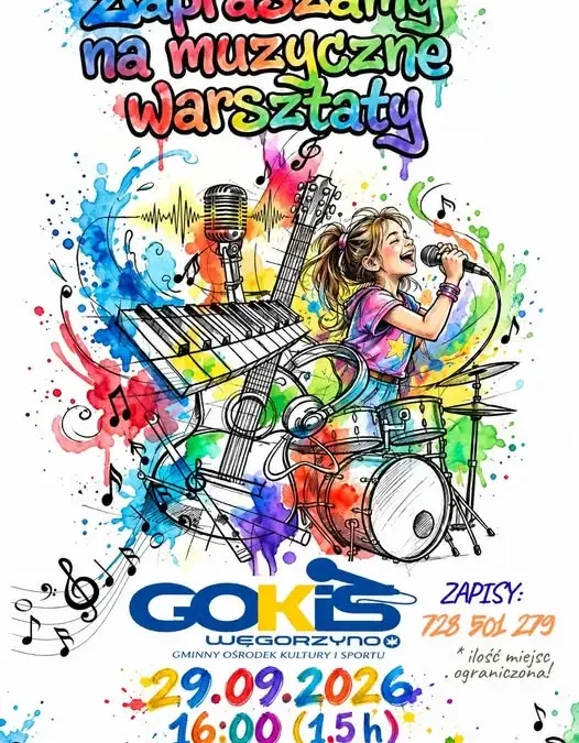 Bezpłatne warsztaty wokalno-instrumentalne w Węgorzynie – już 29 września