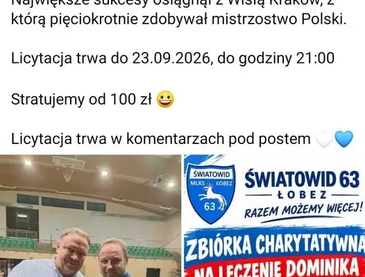 Licytacja koszulki Tomasza Frankowskiego – wsparcie dla Dominika z Łobza