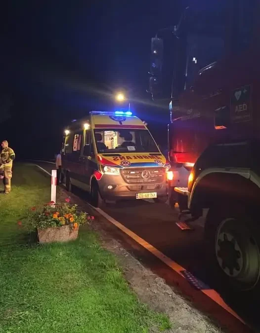 Nocna akcja ratunkowa w Radowie Wielkim — poszkodowany trafił pod opiekę służb