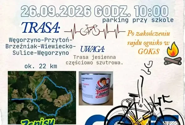 IV Rajd Rowerowy Jesienny w Węgorzynie – jedziemy dla Dominika!