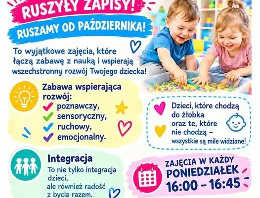 Ogólnorozwojowe zajęcia dla najmłodszych w Węgorzynie – pierwsze spotkanie gratis!