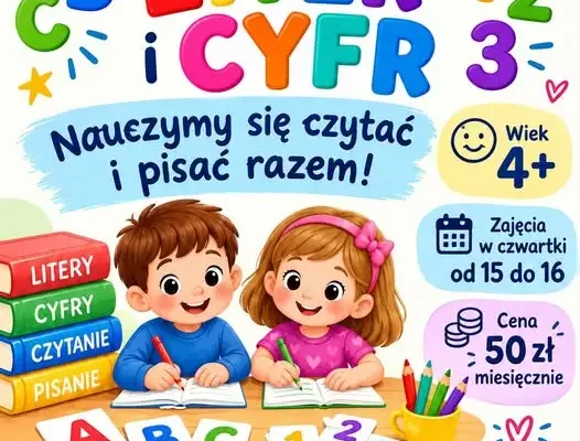 Nowe zajęcia dla dzieci: nauka czytania i pisania od 22 października