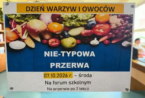 Dzień Owoców i Warzyw w ZS Resko – kolorowa przerwa pełna witamin