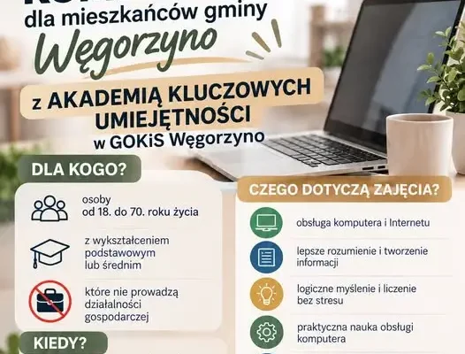 Bezpłatny kurs komputerowy w Węgorzynie – GOKiS szuka 12 chętnych