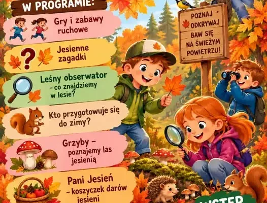 Jesienna przygoda na świeżym powietrzu – zajęcia dla dzieci w Gminnym Centrum Kultury
