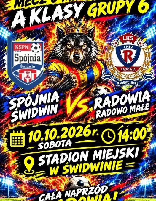 Spójnia Świdwin kontra lider z Radowa Małego – starcie o ligowe punkty