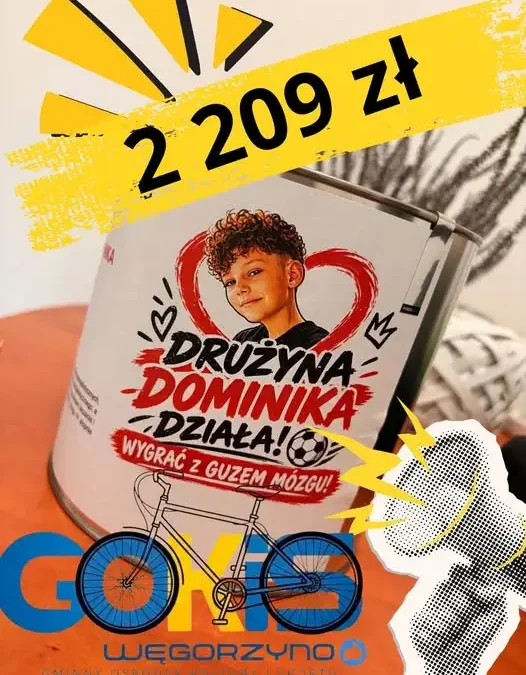 Rowerzyści z gminy Węgorzyno połączyli pasję z pomocą. Na konto Dominika trafiło 2209 zł